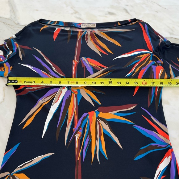 EMILIO PUCCI BLACK MULTI BAMBOO DRESS MODEL 71RL51 SIZE IT 44 / US 10 NWOTS! - Picture 9 of 17